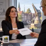 Beratungsgespräch über eine verhaltensbedingte Kündigung an einem Besprechungstisch